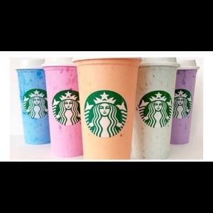 Starbucks Pastel Marble Reusable Hot Cups NEW